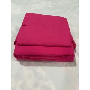 JCP Cotton Blend Bright Pink Twin Sheet Set